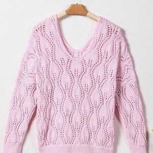 Pink Knit Women's Sweater